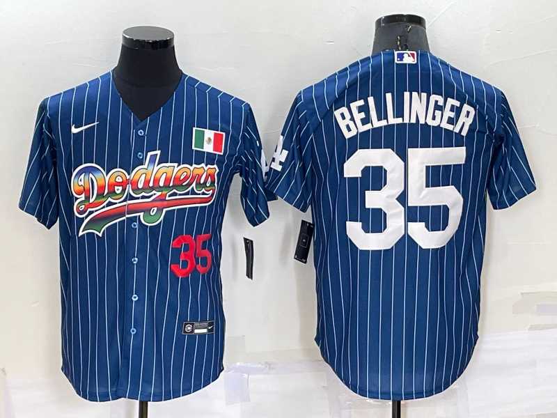 Los Angeles Dodgers #35 Cody Bellinger Number Rainbow Blue Red Pinstripe Mexico Cool Base Nike Jersey,We sell and wholesale Los Angeles Dodgers #35 Cody Bellinger Number Rainbow Blue Red Pinstripe Mexico Cool Base Nike Jersey on line form chian!